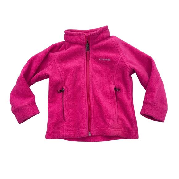 Columbia Girl’s Toddler 2T Hot Pink Fleece Jacket - Picture 1 of 5